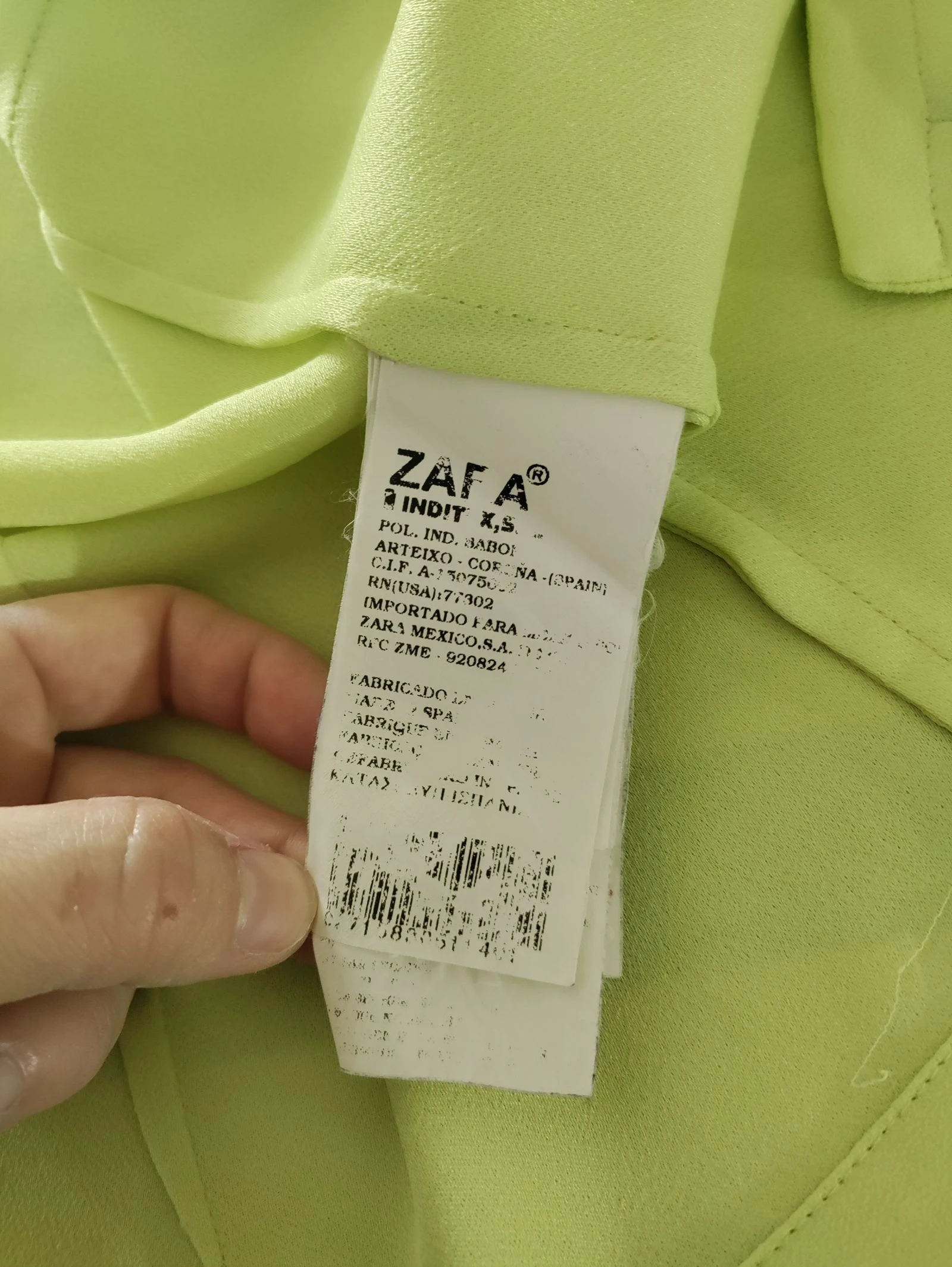 Camisa vintage Zara Classic Elements verde-limão | Eu 40 | Feita na Espanha | Y2K – photo 9